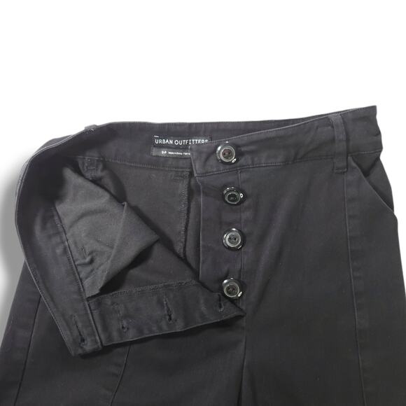 Urban Outfitters Wide Leg High Rise Button Front Dress Pants Black Minimalist S - Picture 5 of 11